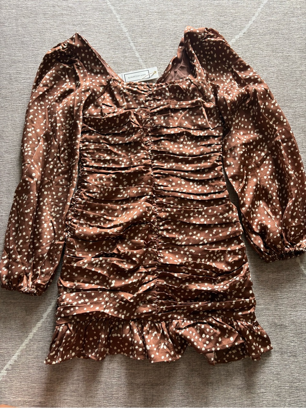 Deer Spot/ Dotted Ruffled Dress